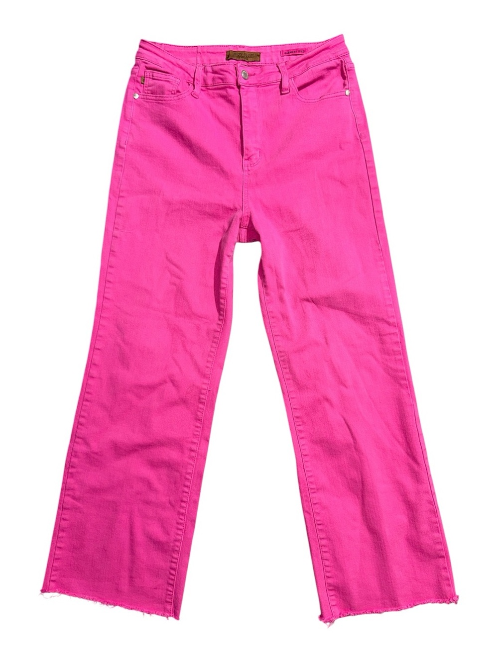 Judy Blue Y2K 90’s High Rise Bright Pink Wide Leg Soft Jeans